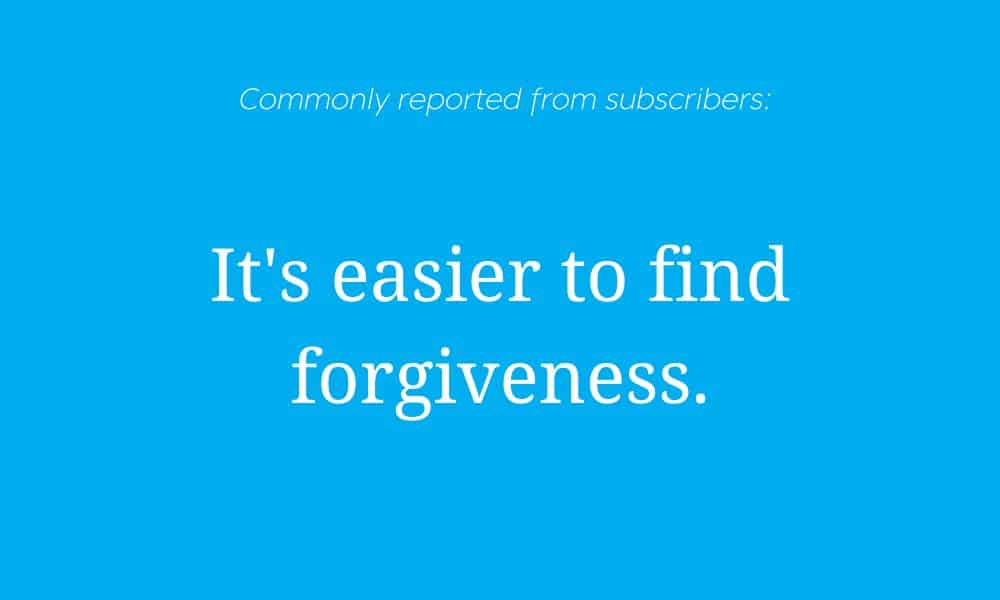 find forgiveness